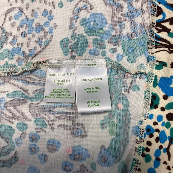 Lilly Pulitzer Dress Women's M 100% Pima Cotton Mini Shift Safari Resort Wedding - Picture 5 of 10